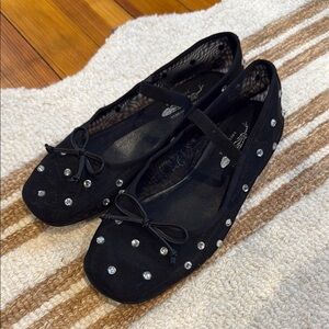 Jeffrey Campbell Black Studded Flats